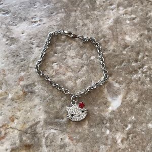 Adjustable silver Hello Kitty bracelet